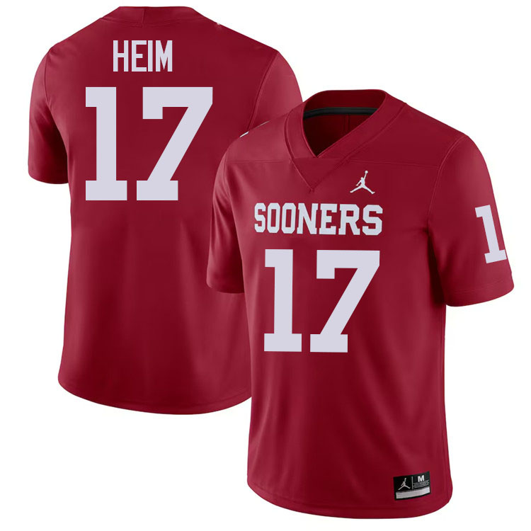 Taylor Heim Oklahoma Sooners Jersey,Oklahoma Sooners Football Uniforms,Jersey-Crimson